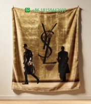 Yves Saint Laurent Throw Blankets